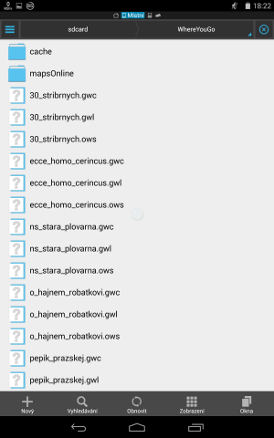 vytvořené soubory ke každé hře